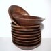 Vintage Walnut Salad Bowls by Vermillion Inc Set of 10