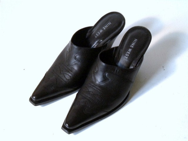 vintage leather mules