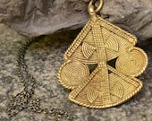 West African Bronze Pendant Necklace