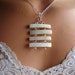 Mother of pearl ladder necklace, THE CLIMB, Bohemian Jewelry