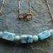 Amazonite, Copper, Glass, Necklace, light blue