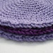 Crocheted Cotton Wash Cloths or Dish Cloths Purple and Lavender On Sale