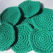 Cotton Facial Cloths or Make Up Removers Facial Scrubbies in Green Mother's Day