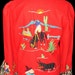 50s 1950s 1940s vintage Mexican red felt jacket coat Great colors M sz