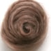 Soft Mocha Brown Mohair Top Roving