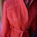 Women's Red Suit Three Piece Suit Jacket Blouse Slacks 1970s with a 1940s vibe