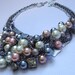 Jamey- Beautiful Pyrite and Pearl Bib Necklace