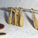 Vintage solid brass paddle drops (18) Steampunk