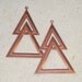 VINTAGE Copper Plated Steel Geometric Drops (2) Retro, Art Deco