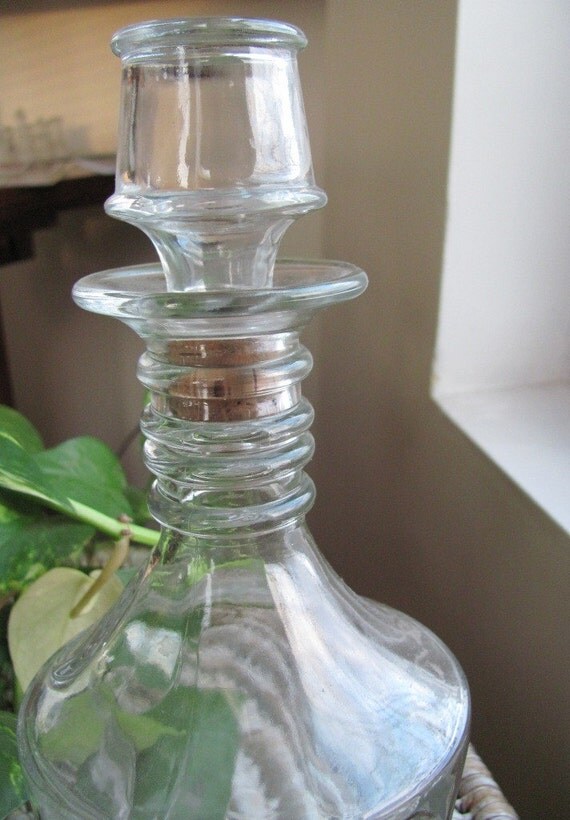 Hourglass Wine Decanter Bottle with Cork Stopper