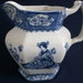 Antique Old English Woodsware Blue And White Oriental Transferware Porcelain Pitcher/Jug