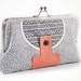 Silk clutch with coral shape