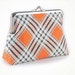 ON SALE Was 45 now 30 Tangerine plaid clutch purse