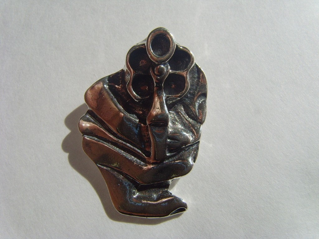 1 percent er OUTLAW PENDANT STERLING SILVER HARLEY BIKER