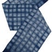 Indigo dyed silk charmeuse shibori scarf