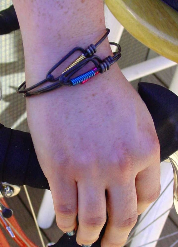 Bike spoke jewelry Set of 3 colorful spoke bracelets