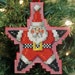 Cross Stitch Christmas Ornament - Santa Star