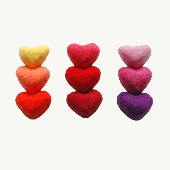 Items Similar To Felted Soaps Set Of 9 Hearts Made To Order On Etsy