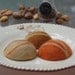 Set of Three Pebbles ( Felted Pumpkin Pie Soaps )