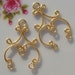 2 pcs, 23x15mm, Bali Artisan, 24K Gold Vermeil Sterling Silver Pretty Chandelier, Earring Findings, Pendant, Connector Link