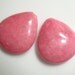 2 pcs, Natural Pink Rhodonite Lovely Heart Smooth Briolette