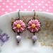 Lilac Pink Pastel Earrings - Flower Earrings