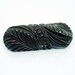 Vintage Bakelite Brooch Black Carved Bar Antique Jewelry
