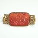 Art Deco Brooch Czech Carved Carnelian Glass Asian Motif Jewelry