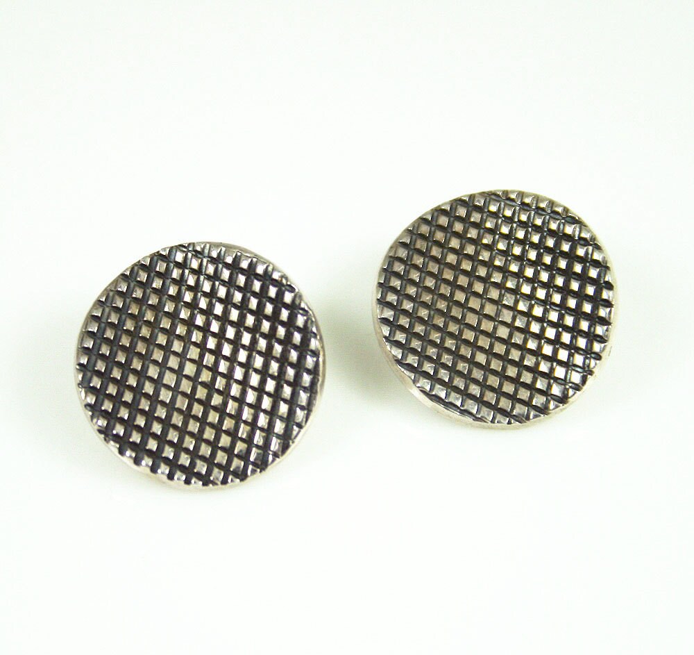 Vintage Earrings Mexico Sterling 925 HOB Modernist Jewelry