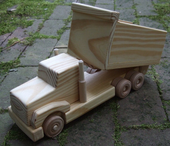 Items similar to Dump Truck Wooden Toy - featured in ...