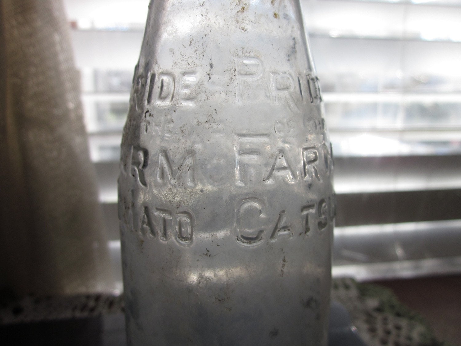 vintage tomato catsup bottle pride of the farm clear by njdigfinds