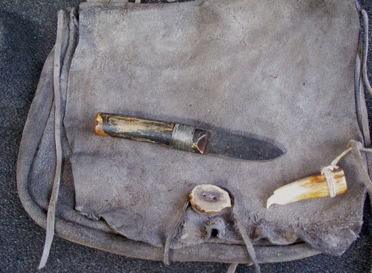 Rustic Primitive Mountain Man Possibles Bag with Old Look