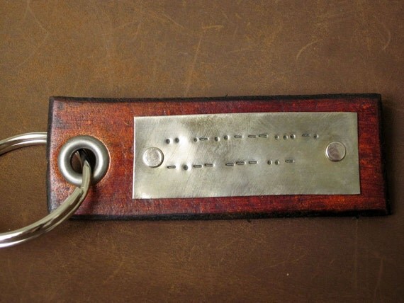 Personalized Leather Key Chain Accessory Anniversary Gift