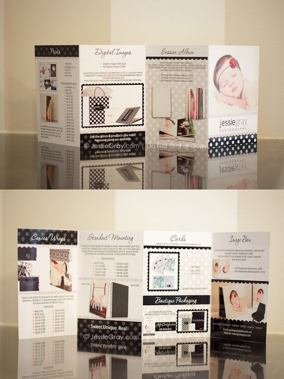 Items Similar To Product And Pricing Guide Accordion Psd Template For Photographers Whcc Ready Whcc Templates For Photographers