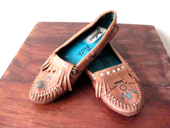 vintage leather moccasins