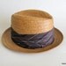 Vintage 1950s Fedora : 50s MENS Brown Straw Fedora