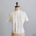 Vintage 1950s Blouse : 50s 60s Nylon Secretary Shirt