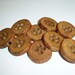 9 Handmade birch wood buttons, accessories (1,10" diameter x 0,20" thick)
