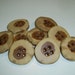 9 Handmade oak wood buttons , accessories (2,09" diameter x 0,28" thick)