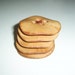 5 Handmade apple wood buttons, accessories