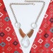 handmade wood and glass pendant necklace