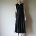 SALE // 30s Silk Satin Maxi Dress V Neck Sleeveless Czechoslovakia Party Gown Cocktail LBD New Years Eve Size Extra Small xs (000-00-0)
