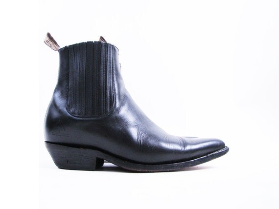 black vintage ankle boots