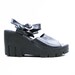 Vintage 90s Chunky Vegan Black Platform Sandals Size 6.5