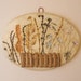 Herbs & Plants Oval Wall Hanging - Made with Real Plant Materials - Rustic Fence - Colorful