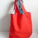 RESERVED LISTING - Large Shoulder/Diaper Bag - Engine Red & Polka Dots