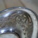 vintage tarnished silver dish