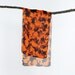 Vintage 70s TANGERINE Larioseta Como ITALIAN SILK Scarf