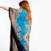 ON HOLD Vintage 70s Caftan Dashiki Blue ETHNIC Maxi Dress