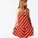 Vintage 80s Red and White CANDY STRIPED Summer Dress